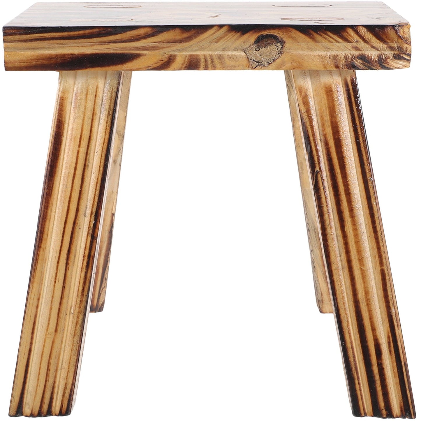 UPOUART Stools Light Brown Wooden 1Pcs 9.4X9.1X7.9In