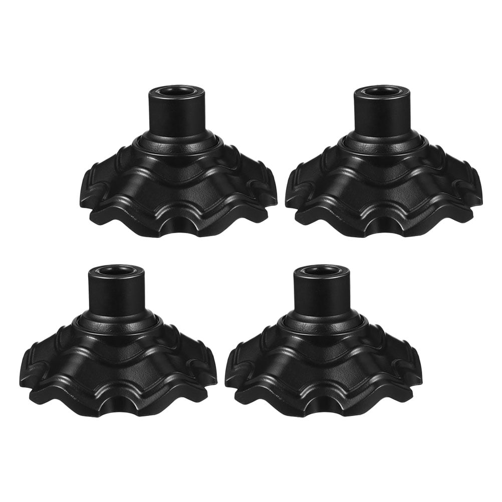 Amosfun 4pcs Chair Legs Caps Camping Chair Replacement Parts Black Plastic for Picnics
