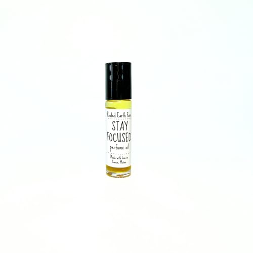 Stay Focused Perfume Oil - Woodsy Scent - Vetiver Rosemary Cedarwood Lavender