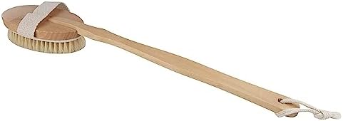 Juvale 2-Pack Detachable Dry Brushing Body Brush - Long Handle Back Brush for Showering and Dry Brushing, 16.9 Inches - Back Scrubber for Shower