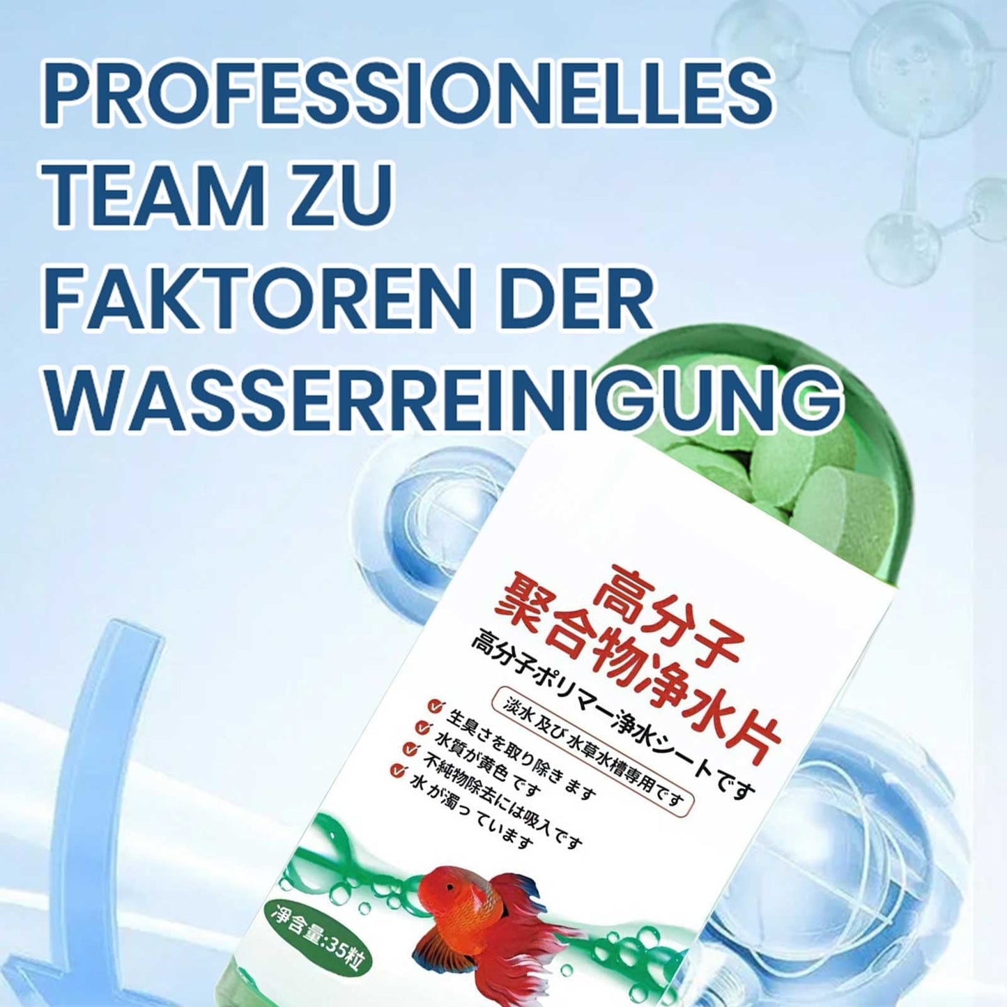 Kumdkd Aquarium Water Conditioner Tablets (3-Pack) - Fish Tank Water Purifier for Freshwater & Saltwater - Removes Chlorine, Heavy Metals & Cloudiness