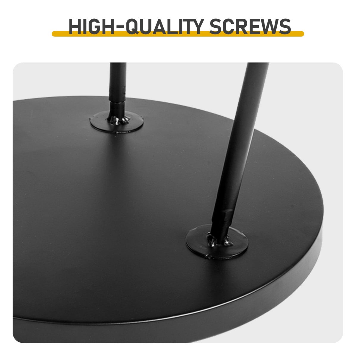 IVV 2 Tier Patio Side Table - Metal Round End Table Nightstand for Small Spaces, Indoor Outdoor and Living Room Bedroom or Office - Black