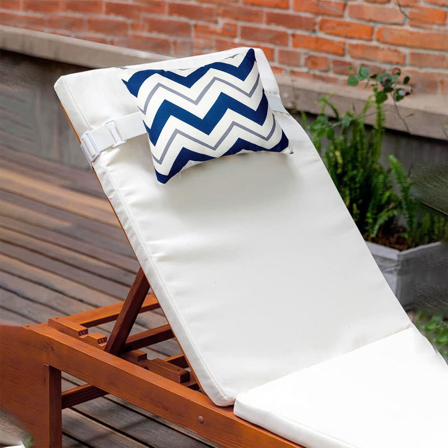 Kcavykas Savings Outdoor Chaise Lounge Waterproof Pillow Cover, Striped Headrest Cushion, Removable Cushion Core Pillow Fast-Selling Limited-Time Deals