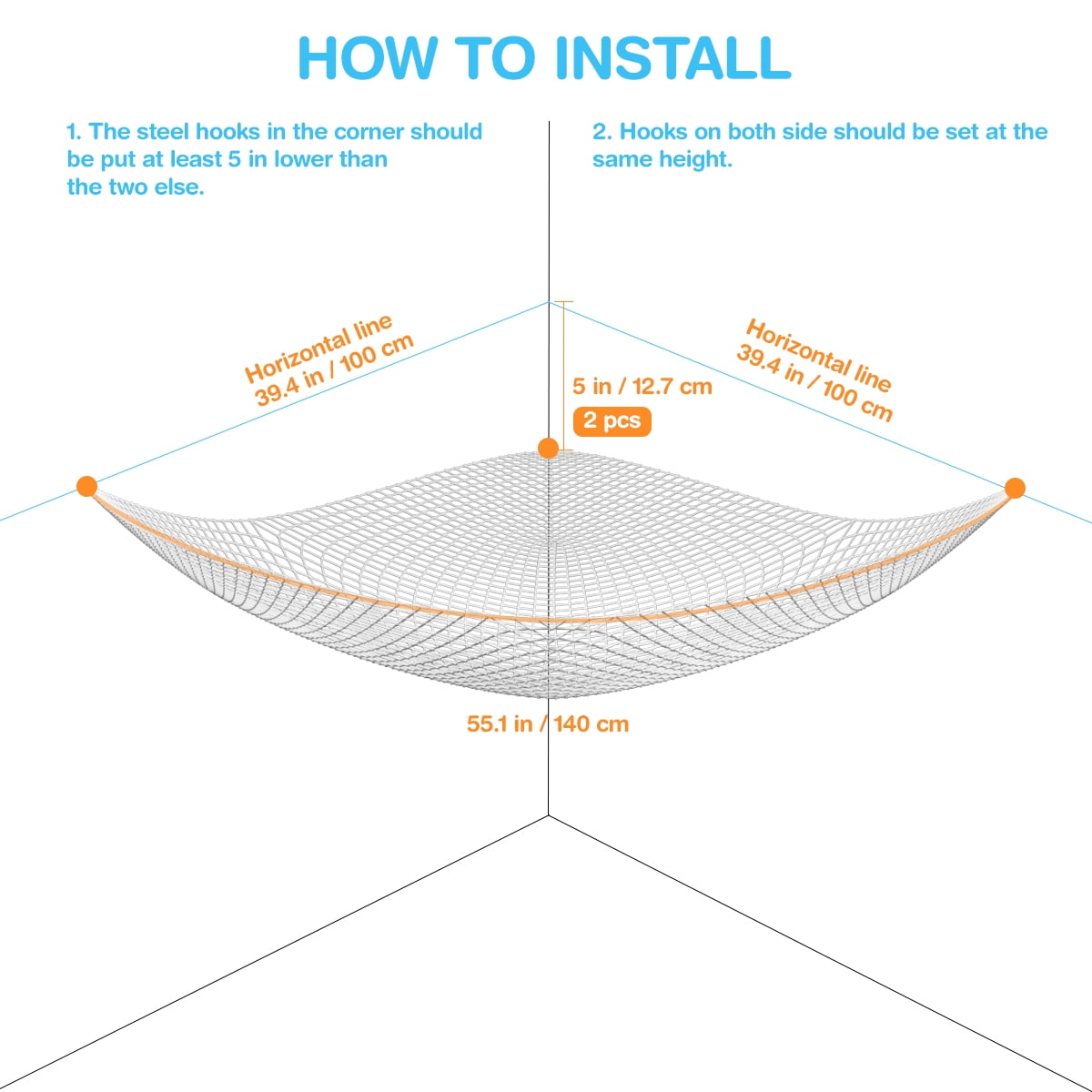 CTIRCHIU Toy Organizer Storage Hammock 2Set