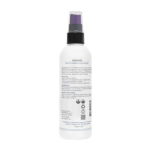 Hair Detangler Spray, 8 oz - Leave in Conditioner for Sensitive Skin and Scalp - Styling Heat Protectant Spray - Gluten Free Vegan Cruelty Free