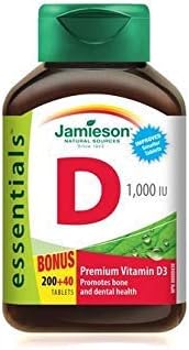 Jamieson Vitamin D 1,000 IU, 240 tabs Bonus
