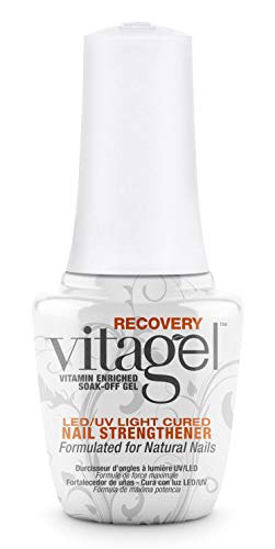 Gelish MINI Vitagel Recovery Nail Strengthener - Strengthening Polish, Base Coat, Fortifies and Repairs Weak, Thin, and Brittle Nails (0.3 oz)
