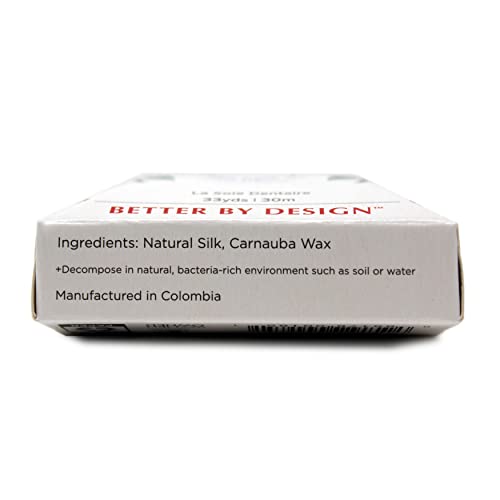 RADIUS Dental Floss, Natural Floss, Unscented Silk, 33 Yards, Compostable & Non-Toxic Oral Care Designed to Help Fight Plaque, Pack of 3