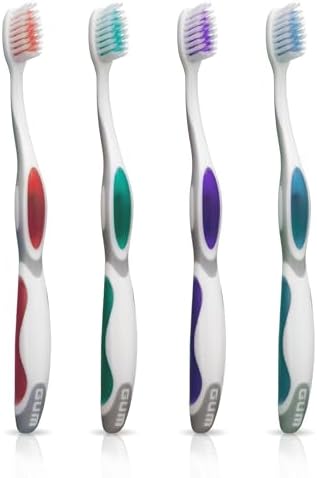 GUM Summit+ Soft Toothbrush, Ultra Fine Tapered Bristles for More Effective Plaque Removal, Extra Soft Toothbrushes for Adults, 12 Count
