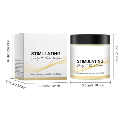 Stimulating Scalp and Hair Balm, Nourishes Scalp & Hair, Shea Butter and Mango Butter Blend (1Pcs)