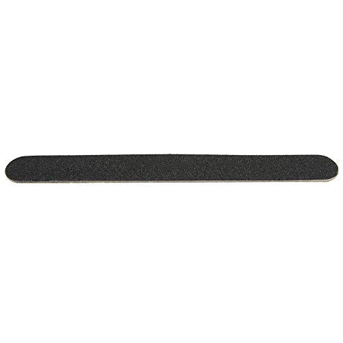ForPro Professional Collection Wood Nail File, Black, 180/180 Grit, Double-Sided Manicure & Pedicure Nail Files, 7” L x .75“ W, Individually-Wrapped, 100-Count