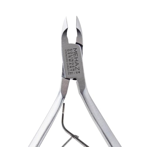 Mehaz Stainless Steel Cobalt Nipper, 1/4 Jaw for all purpose cuticle and nail trimming