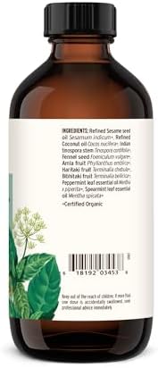 Banyan Botanicals Mint Daily Swish – Organic Ayurvedic Pulling Oil with Coconut Oil – Mouthwash for Fresh Breath and Sparkling Oral Health* – 8 oz – Non GMO Sustainably Sourced Vegan