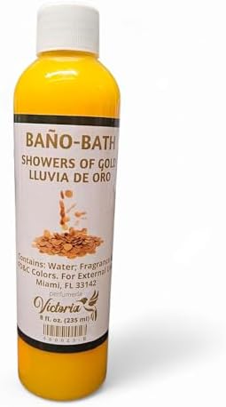 Showers of Gold Bath 8oz – Lluvia de Oro Spiritual Prosperity Ritual Wash by Victoria – Attract Abundance, Wealth, and Financial Blessings
