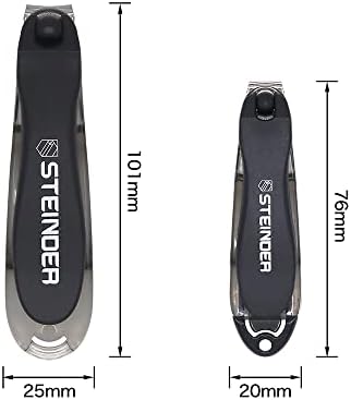 Nail Clippers, Steinder® Easy 360 Rotation Nail Clippers Set Made in Korea/cortauñas cortaúñas de Manos y pies/Gift for Men & Women Convenient Senior for Thick Toe Nail.