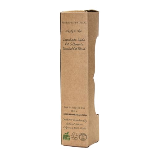 Patchouli & Lemongrass - Natural Essential Oil Perfume by Lathered Artisan - Alcohol-Free Plant Based Oil Perfume and Cologne, Nourishing, and Uniquely Handcrafted (Patchouli & Lemongrass - Spray)