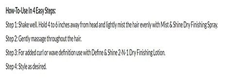 Design Essentials Wave By Design Mist & Shine Dry Finishing Spray - Moisturizes & Add Shine - 8 Oz