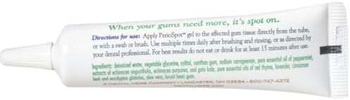 Dental Herb Company - PerioSpot Mouth Sore and Gum Care Gel - Soothes and relieves discomfort from Canker sores and Gum Irritation (.5 oz.)