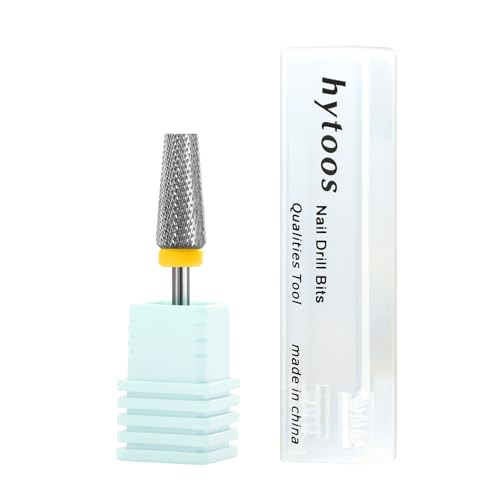 Flat Top 5 in 1 Nail Drill Bit Professional Tungsten Carbide Cross Tapered Nail Bits 3/32" 2 Way Electric File Nail Drill Accessories Manicure Gel Polish Removal Tool XF