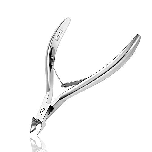 FERYES Cuticle Clipper Professional Manicure and Pedicure Cuticle Remover Tools, Medical Grade Stainless Steel Cutial Cutter, 6mm Jaw- 1 Piece (Silver)