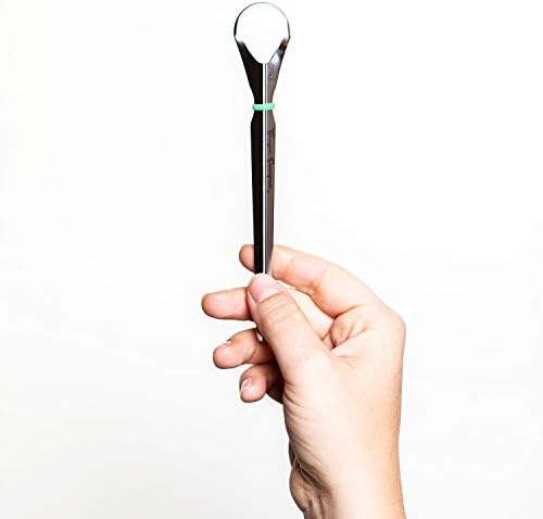 Model P Medical Grade, Dishwasher Safe, Stainless Steel Tongue Cleaner, Reduce Bad Breath and Improve Taste, Preferred by Leading Dental Schools for Oral Hygiene, (1 Count)