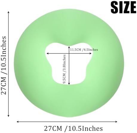 Silicone Face Massage Pillow,SPA Beauty Face Relax Headrest,Salon Skin Care Soft Overlay Travel Head Support,Green