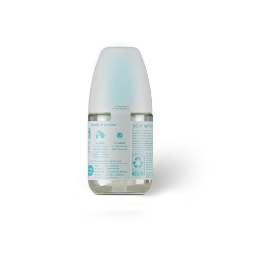 Hello Clean Mint Mouthwash Concentrate for Bad Breath, Alcohol Free Travel Size Mouthwash Made with Coconut Oil and Tea Tree Oil, Helps Freshen Breath, 2 Pack, 3.25 fl Oz Pump Bottles