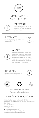 Solid Perfume Discovery Set – 3 Fragrance Pods with Refillable Compact Case (Leather, Tuberose, Fig) – Vegan, Alcohol Free & All Natural Solid Cologne Perfume Balm – Travel Friendly