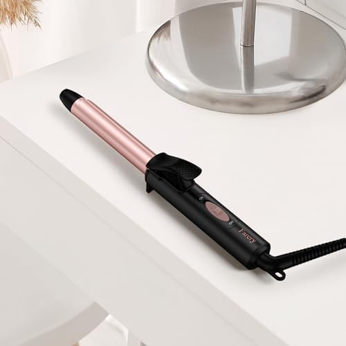 Travel Size Curling Iron Dual Voltage, Mini Curling Iron for Short Hair with 1/2 Inch Barrel, Ceramic Mini Hair Curler with Keratin&Argan Oil Infused, Travel Hair Curler with Storage Bag