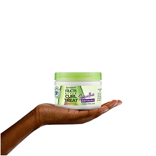 Garnier Fructis Style Curl Treat Defining Smoothie for Fine to Normal Curly Hair, 10.5 Ounce Jar