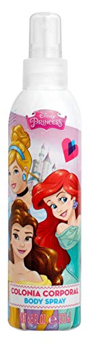 Disney Princess Fragrance for Kids Body Spray 200ml Mist Made in Spain by Air Val International, 6.8 FL Oz