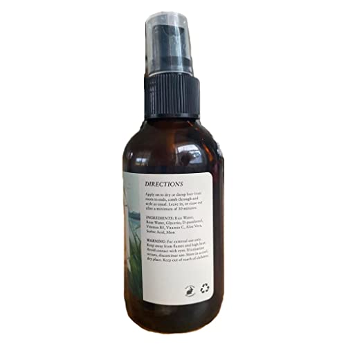 Rice Water For Hair Growth by Baja Basics, Thickness, Strength, Shine - Leave-in Conditioner for Scalp, Dry Split End Moisturizer - Fermented Rice Water Spray for Curly, Straight, Thick, Thin Hair 4oz