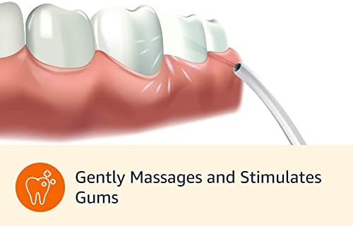 Amazon Basics HydroClean Cordless Water Flosser, 1 Water Flosser Handle, 2 Flosser Tips, 2 AA batteries included