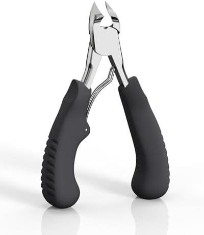 Nail Clippers for Thick & Ingrown Toenails - Sharp Curved Blade & Non-Slip Handle -Toenail Clippers for Men, Women, and Seniors - Professional Heavy-Duty Pedicure Tool Gift