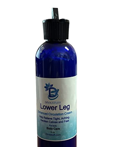 Lower Leg and Foot Enriched Circulation Cream for Tight, Aching and Swollen Calves and Feet by Diva Stuff
