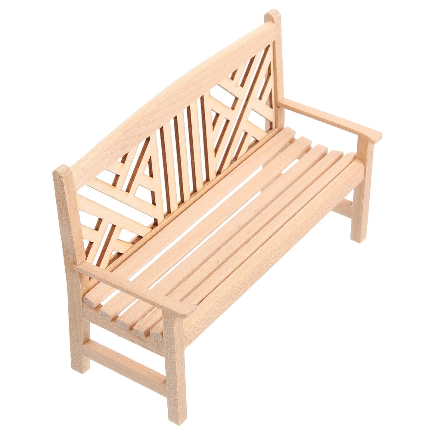 MUSEYA miniature garden accessory Miniature Garden Bench Wood for Collectors Scene Decoration 1Pack