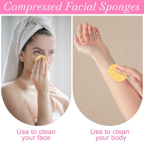 DLUGOPIS 34 Pcs Esthetician Facial Supplies Set: 4 Gold Bowls, 10 Mud Mask Applicators, 4 Cosmetic Brushes, 12 Compressed Sponges, 4 Facial Headbands for Unisex Face Cleansing