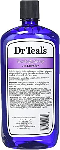 Dr. Teal's Foaming Bath Variety Gift Set (2 Pack, 34oz Ea.) - Soothe & Sleep Lavender, Moisturizing Shea Butter & Almond Oil - Essential Oils Blended with Pure Epsom Salt Ease Pain & Relieve Stress