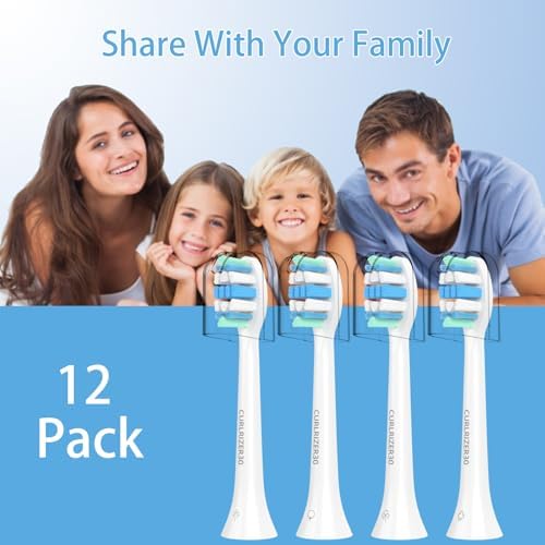Replacement Toothbrush Heads for Philips Sonicare Replacement Heads, Electric Replacement Brush Head Compatible with Phillips Sonicare Electric Toothbrushes, 12 Pack