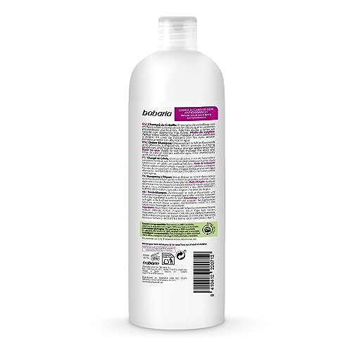 Babaria Onion Shampoo - No Smell, No Tears - Purifying and Antioxidant Properties - Improves Hair Growth - Increase Hydration and Shine - Reduce Itchy Scalp, Dandruff, and Frizz - 23.66 oz