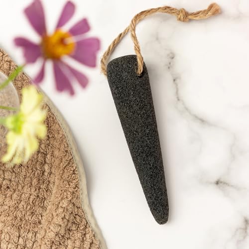Natural Volcanic Pumice Stone for Feet & Hands. Foot Scrubber for Dead Skin Remover & Deep Cleansing, Cone Shape Stone for Hard-to-Reach Areas Corn Removal, 2 Pcs, Ready-to-Gift Design