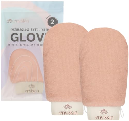 Dermaglow Deep Exfoliating Gloves - (Pack of 2, Pink)