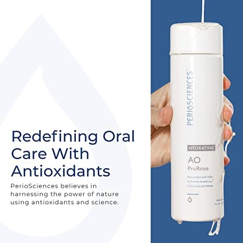 PerioSciences AO ProRinse Hydrating Oral Rinse with Antioxidants – Moisturizing Mouth Rinse for Gum Health & Oral Care – Fluoride-Free Mouthwash for Dry Mouth Sensations (10 Fl Oz / 300ml)