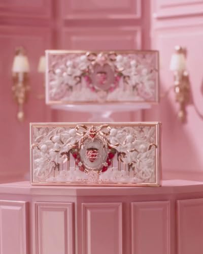 Flower Knows Strawberry Cupid Makeup Palette,Eyeshadow,Blush,Highlighting & Contour All-in-One Face Makeup Palette with 4 Matte+3 Shimmer Pink Shades(S02 Cupid's Mischief,0.49 Oz)