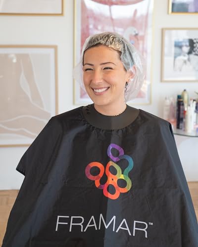 FRAMAR XL Processing Caps For Hair Color - Disposable Shower Caps For Women, Hair Coloring Cap, Processing Cap Disposable, Salon Essentials – No Elastic Trim – 50 Count