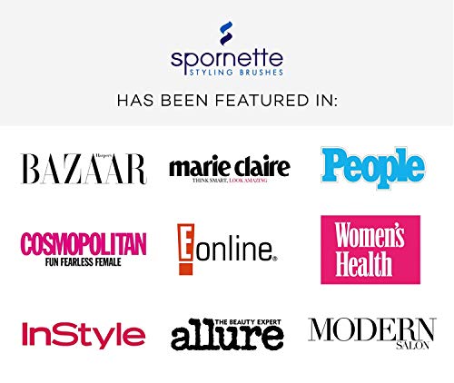 Spornette Boar Bristle Hair Brush for Women - Big Wonder Teasing Brush with Boar & Tourmaline Nylon Bristles - Tapered Handle for Back Brushing, Combing and Creating Volume & Slick Backs (Black)