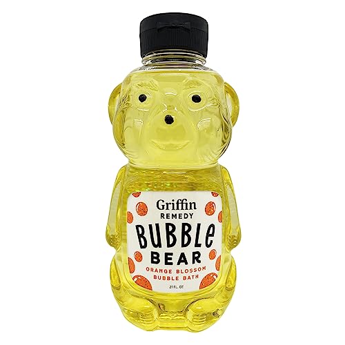 Griffin Remedy Bubble Bath Bear - All-Natural Orange Blossom Essential Oils Aromatherapy and Organic MSM, Paraben Free, 21 fl oz