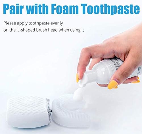 Automatic Ultrasonic Toothbrush,Electric Ultrasonic Toothbrush for Adults 360° Electric Toothbrush 30'' Automatic Timer Wireless Charging Washable Travel Home Dual-use (White)