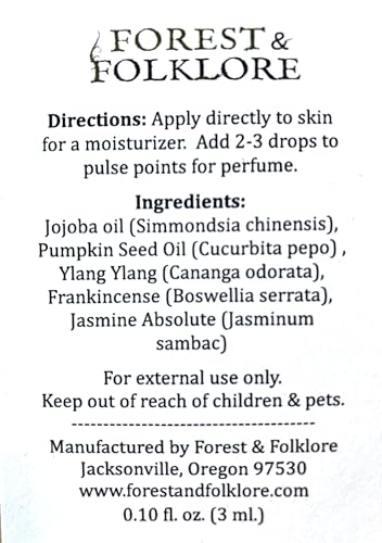 Full Moon Essential Oil Perfume by Forest & Folkore, Natural Essential Oils Perfect for Aromatherapy, 3 ml