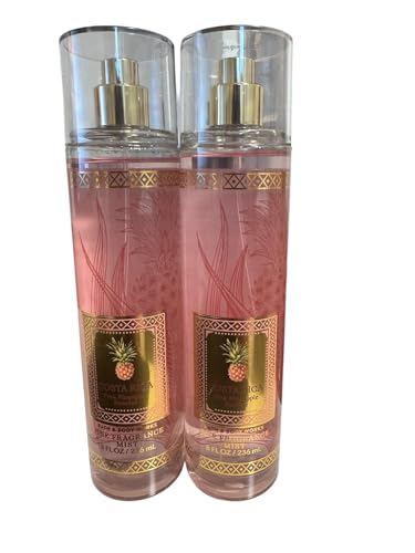 Bath & Body Works Fine Fragrance Mist, Set of 2 Bottles, 8oz Per Bottle (Pink Pineapple Sunrise)